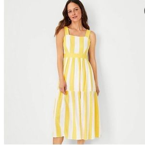 Ann Taylor Yellow Striped Sundress
